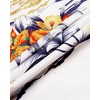 Mens Hawaiian Shirt Summer Beach Casual Short Sleeve Button Down Shirts(White Yellow Beach)