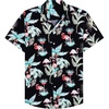 Mens Hawaiian Shirt Summer Beach Casual Short Sleeve Button Down Shirts(1696)