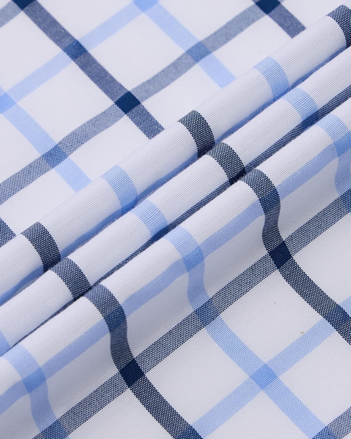 image:imageAlimens amp Gentle Plaid Mens Short Sleeve Button Down Shirts with PocketBlack Blue Check