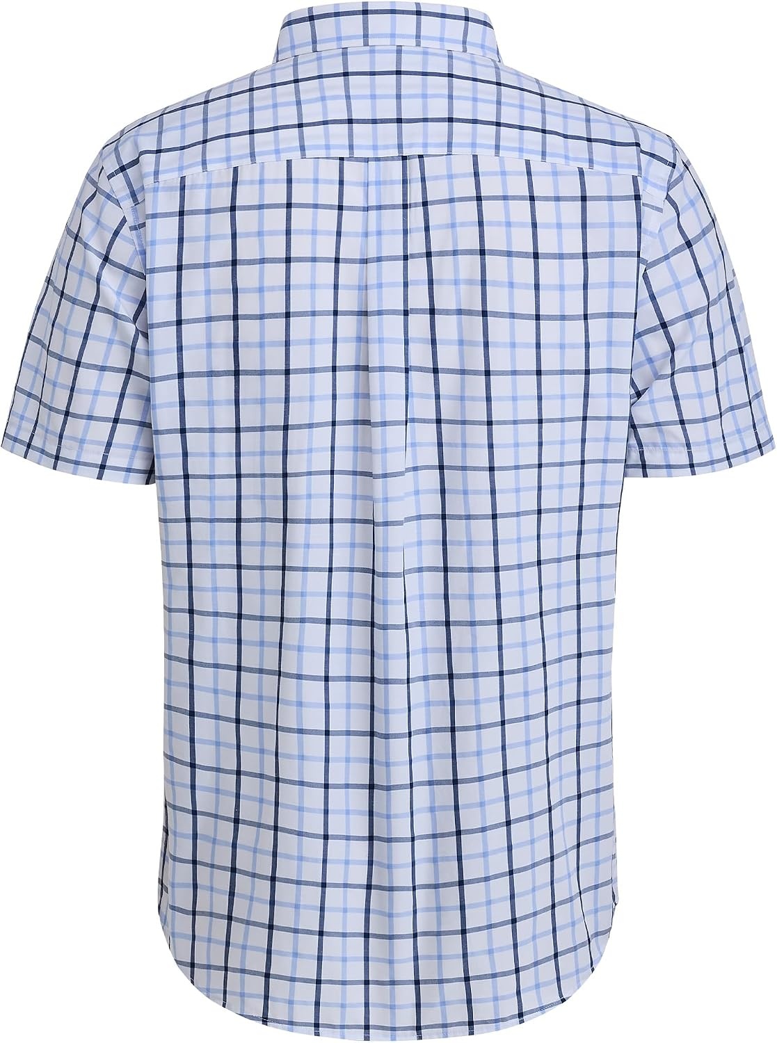 image:imageAlimens amp Gentle Plaid Mens Short Sleeve Button Down Shirts with PocketBlack Blue Check
