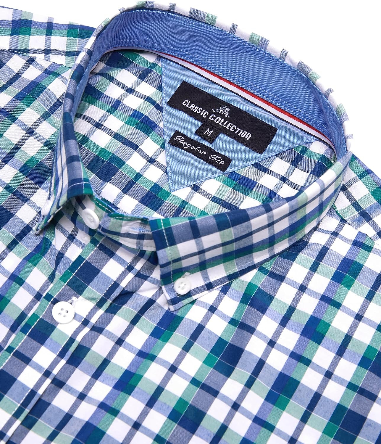 image:imageAlimens amp Gentle Plaid Mens Short Sleeve Button Down Shirts with PocketBlack Green Check