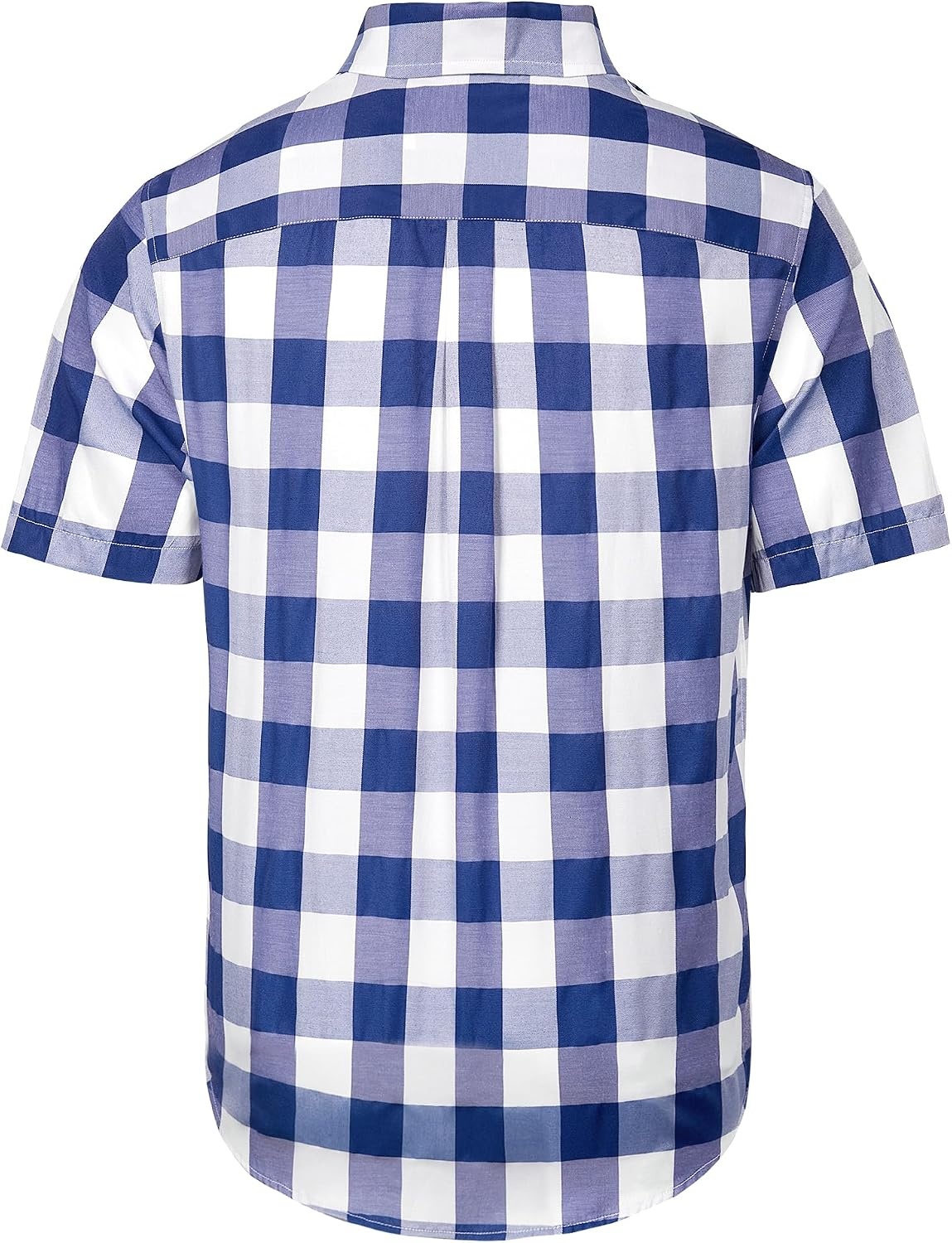 image:imageAlimens amp Gentle Plaid Mens Short Sleeve Button Down Shirts with PocketBlue Buffalo