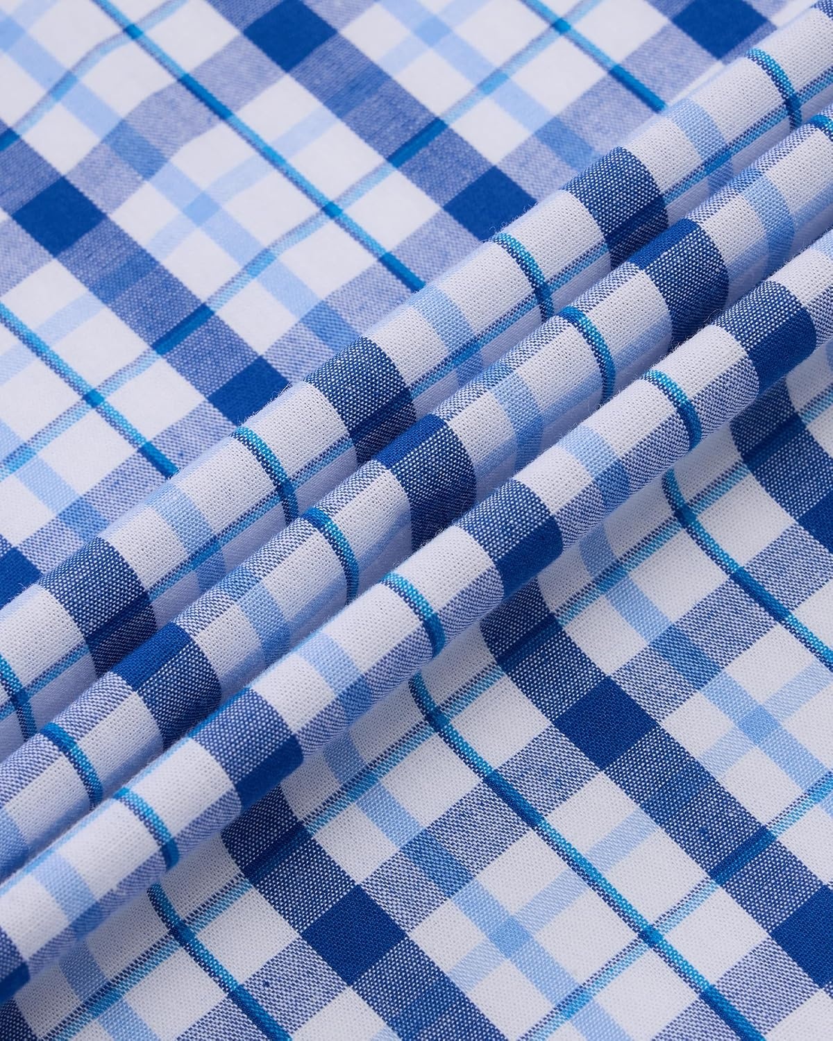 image:imageAlimens amp Gentle Plaid Mens Short Sleeve Button Down Shirts with PocketBlue Navy Plaid