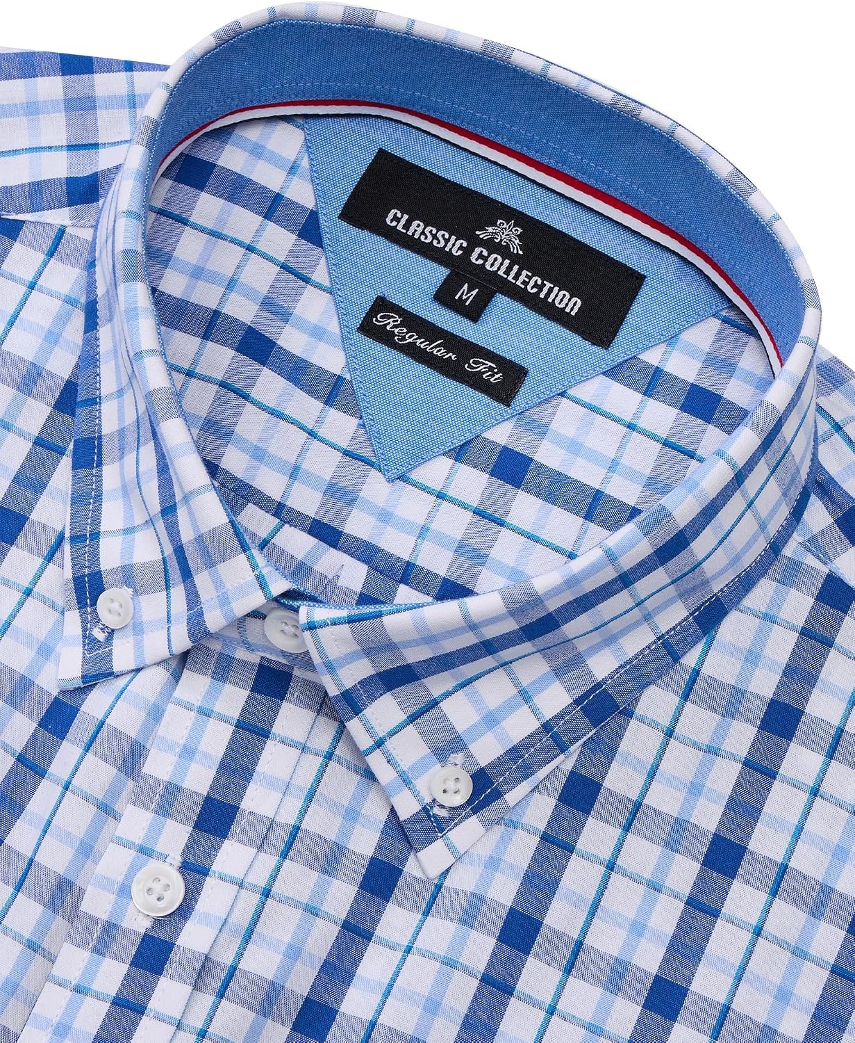 image:imageAlimens amp Gentle Plaid Mens Short Sleeve Button Down Shirts with PocketBlue Navy Plaid