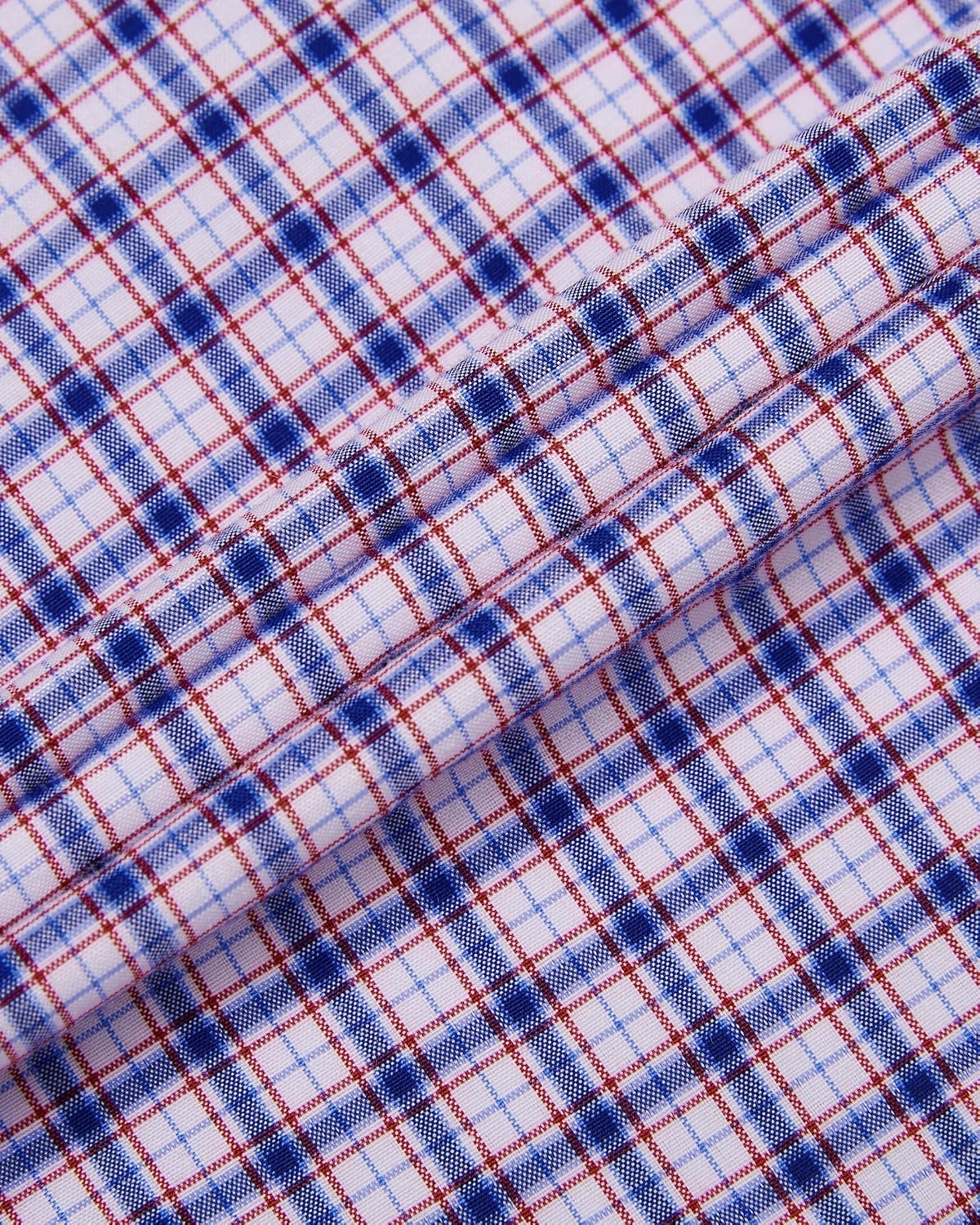 image:imageAlimens amp Gentle Plaid Mens Short Sleeve Button Down Shirts with PocketBlue Red Gingham