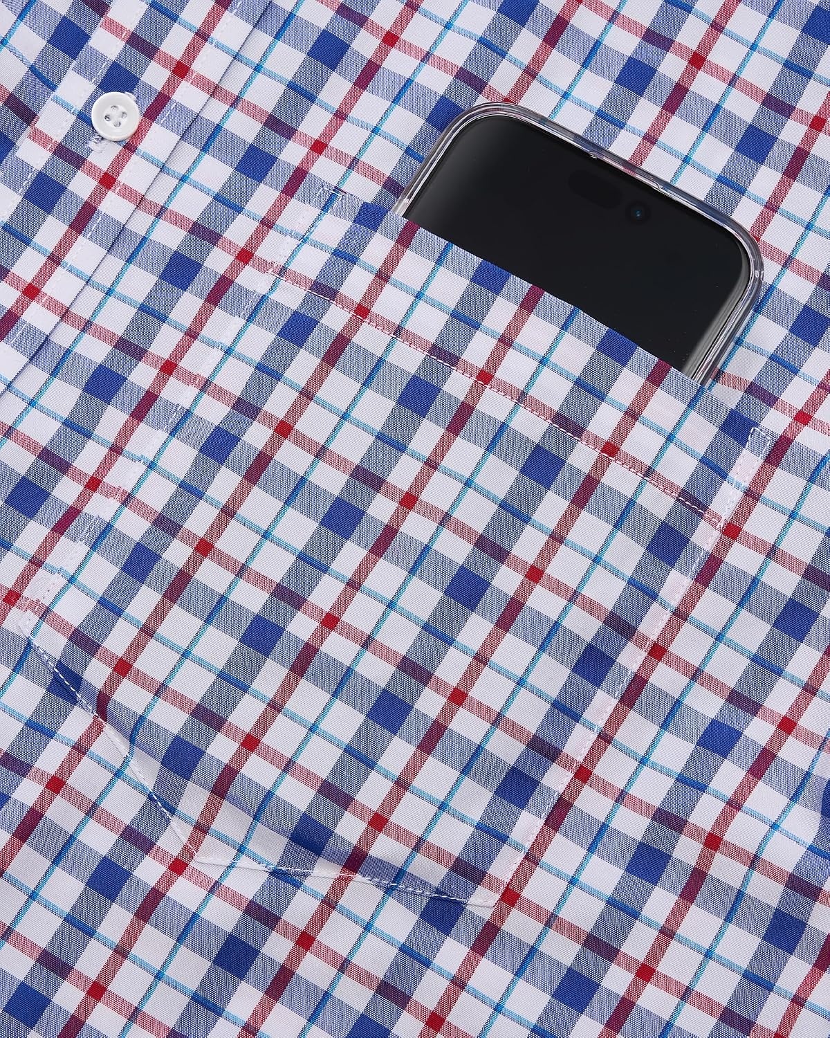 image:imageAlimens amp Gentle Plaid Mens Short Sleeve Button Down Shirts with PocketBlue Red Plaid
