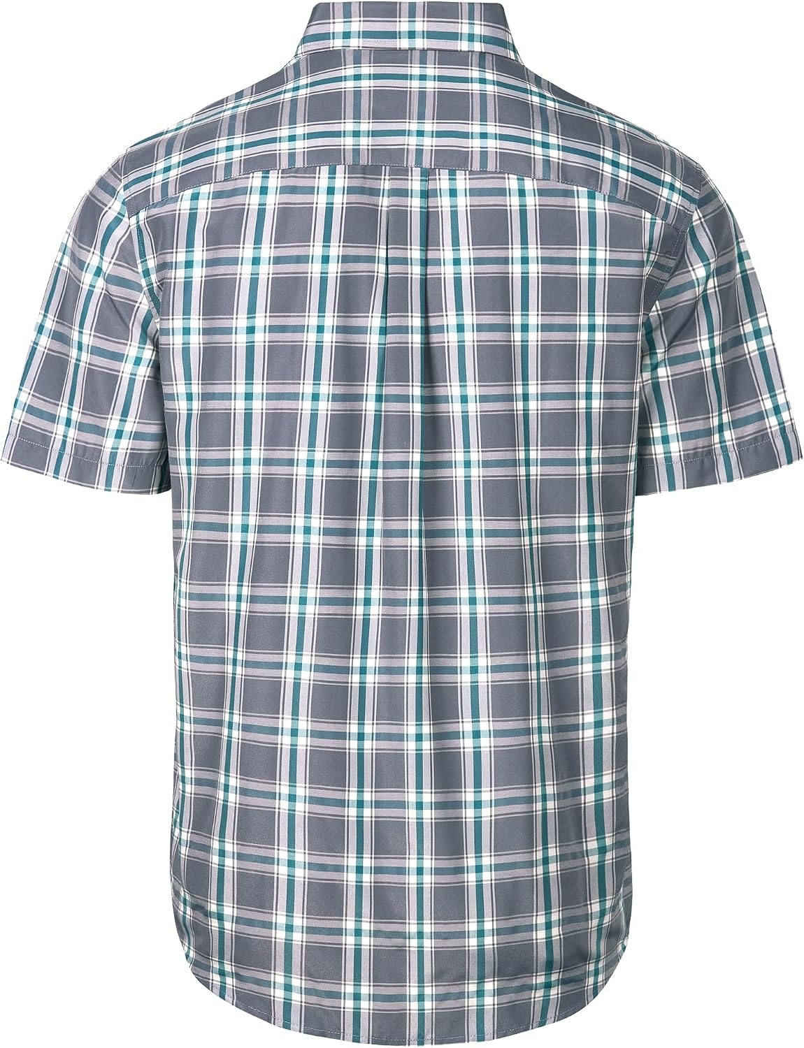 image:imageAlimens amp Gentle Plaid Mens Short Sleeve Button Down Shirts with PocketGrey Green Plaid
