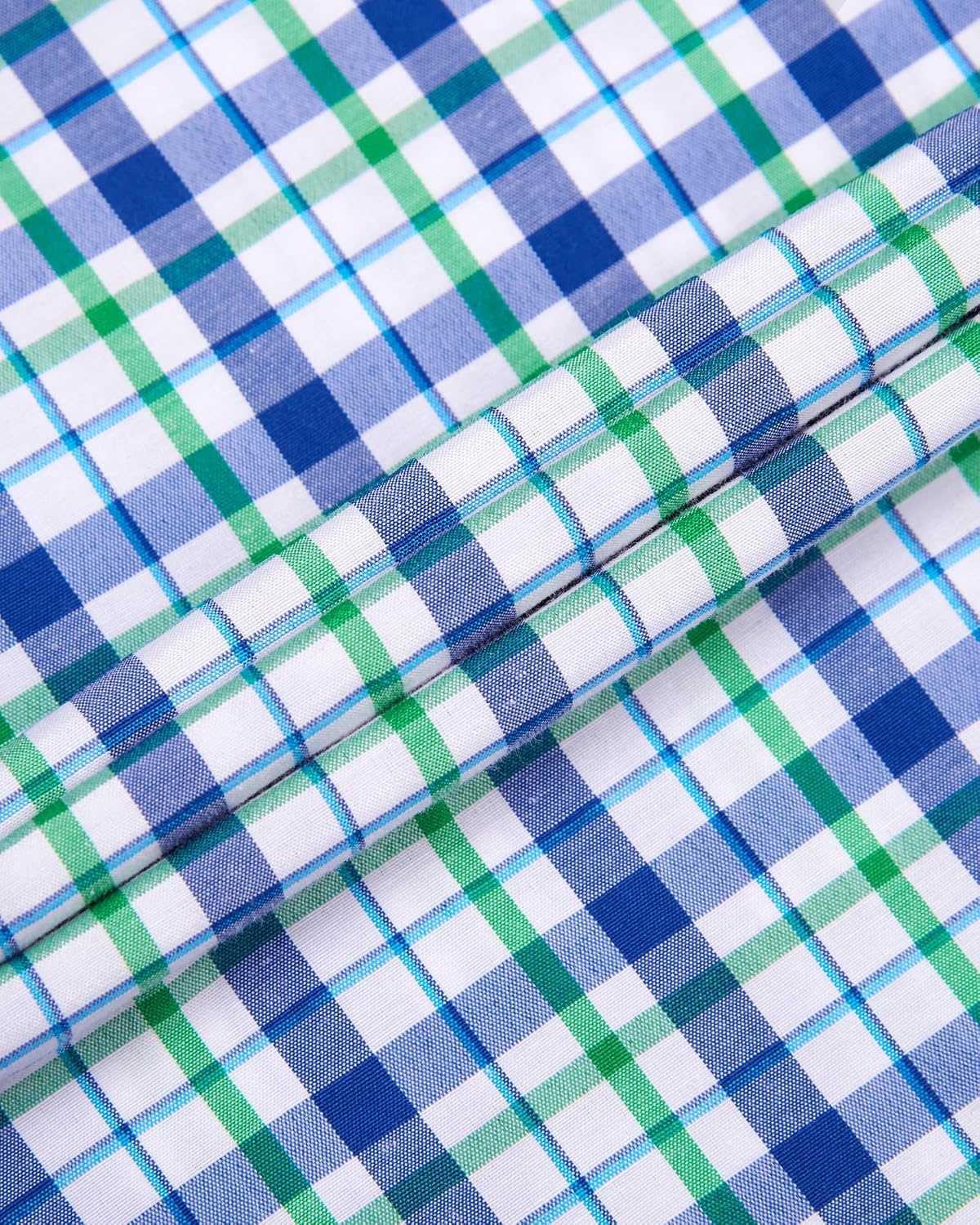 image:imageAlimens amp Gentle Plaid Mens Short Sleeve Button Down Shirts with PocketNavy Green Check