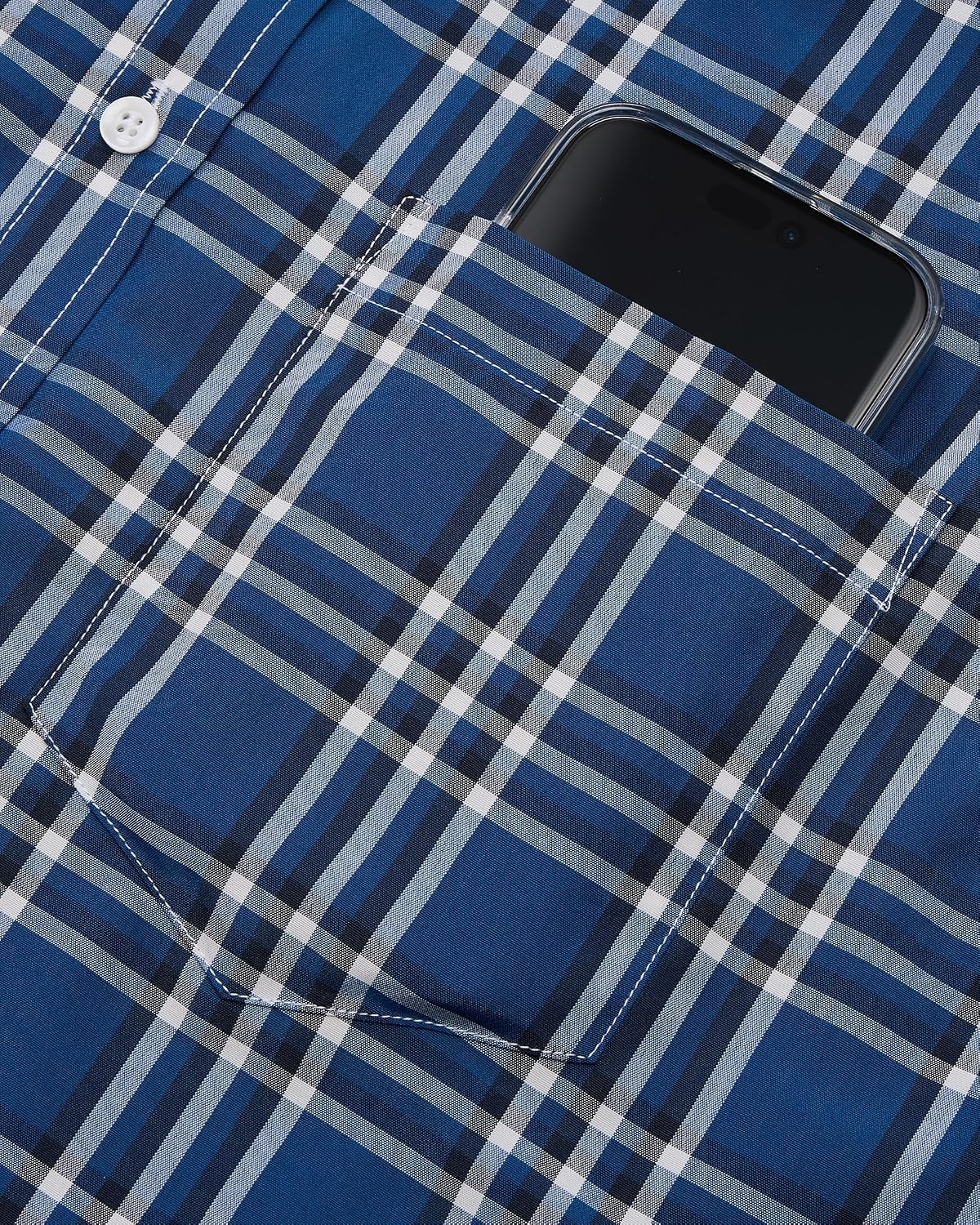 image:imageAlimens amp Gentle Plaid Mens Short Sleeve Button Down Shirts with PocketNavy White Check