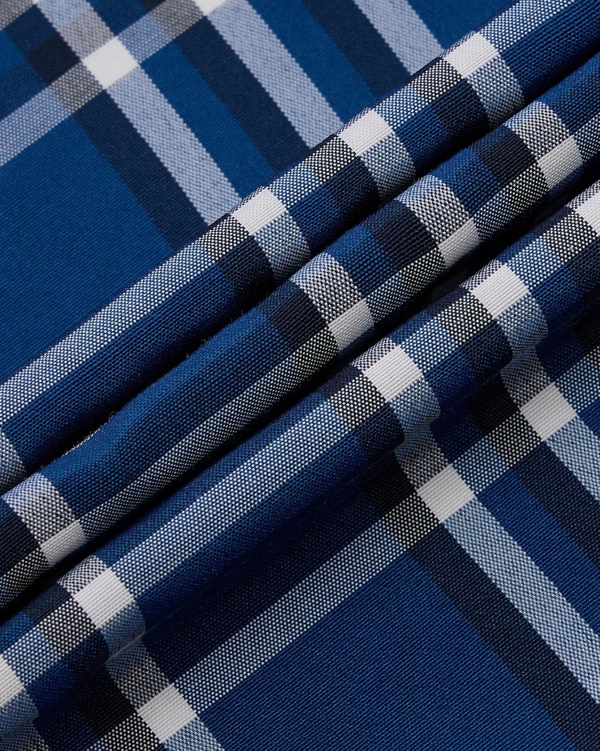 image:imageAlimens amp Gentle Plaid Mens Short Sleeve Button Down Shirts with PocketNavy White Check