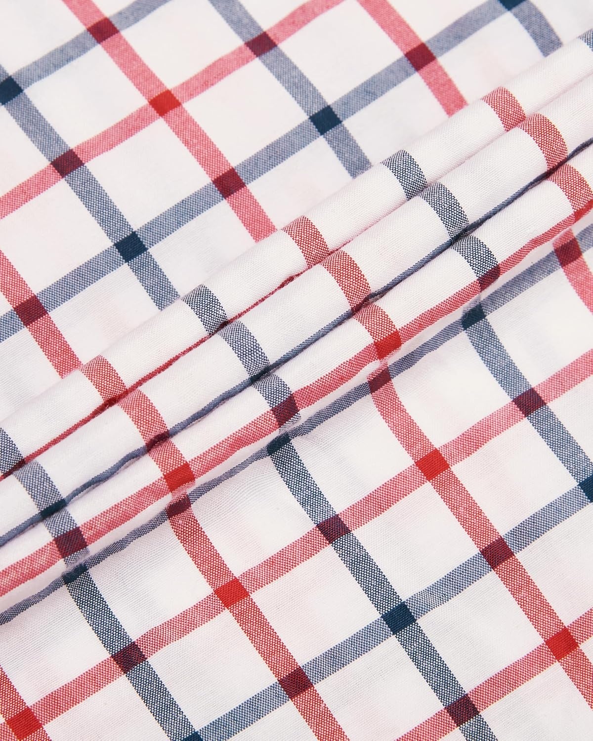 image:imageAlimens amp Gentle Plaid Mens Short Sleeve Button Down Shirts with PocketRed Check