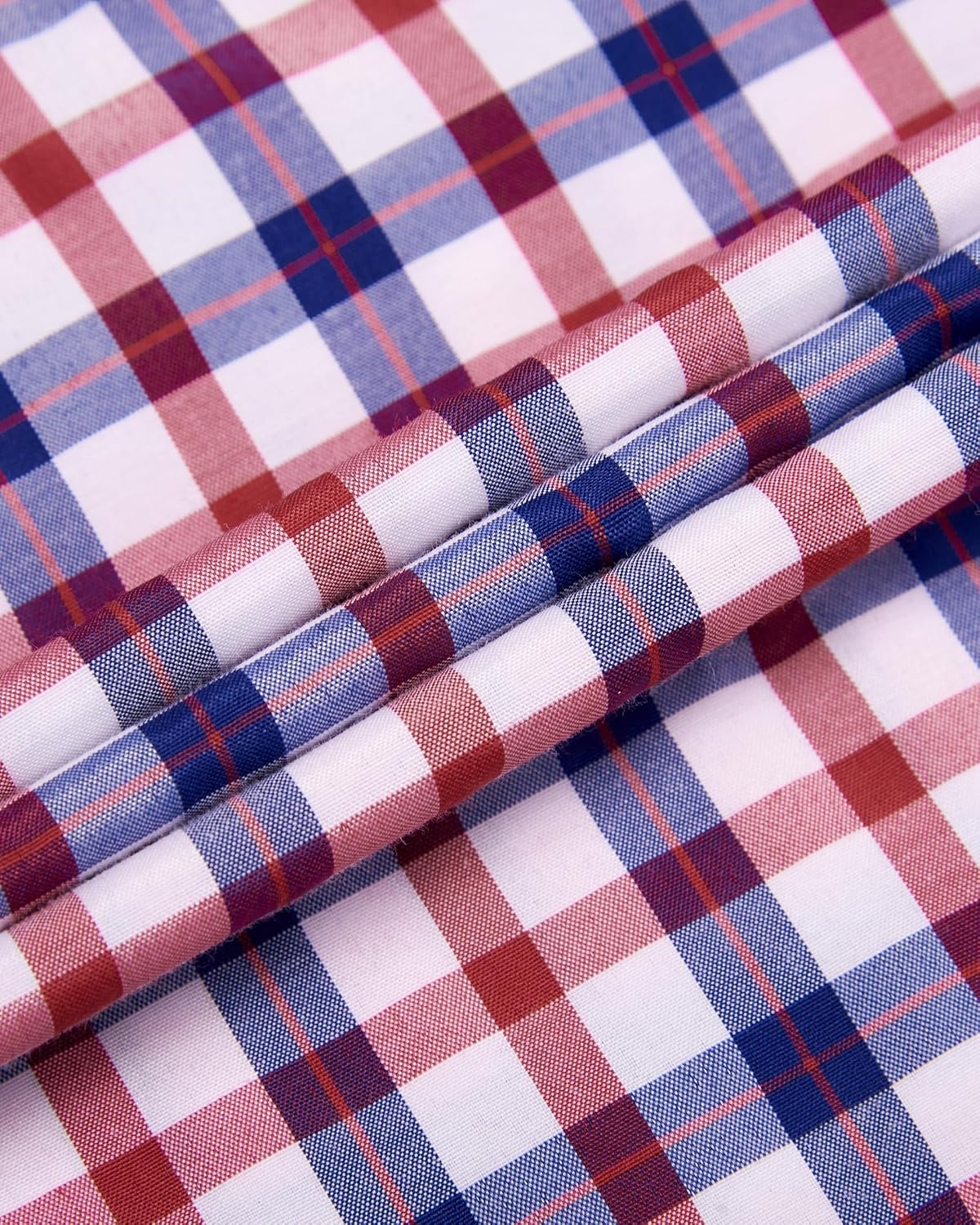 image:imageAlimens amp Gentle Plaid Mens Short Sleeve Button Down Shirts with PocketRed Navy Check