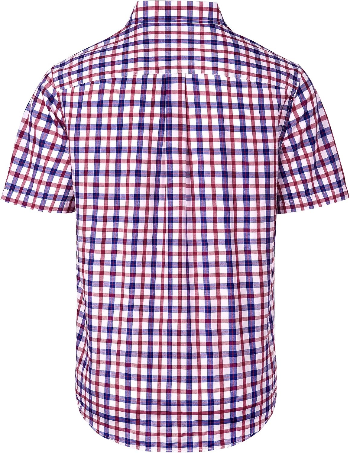 image:imageAlimens amp Gentle Plaid Mens Short Sleeve Button Down Shirts with PocketRed Navy Check