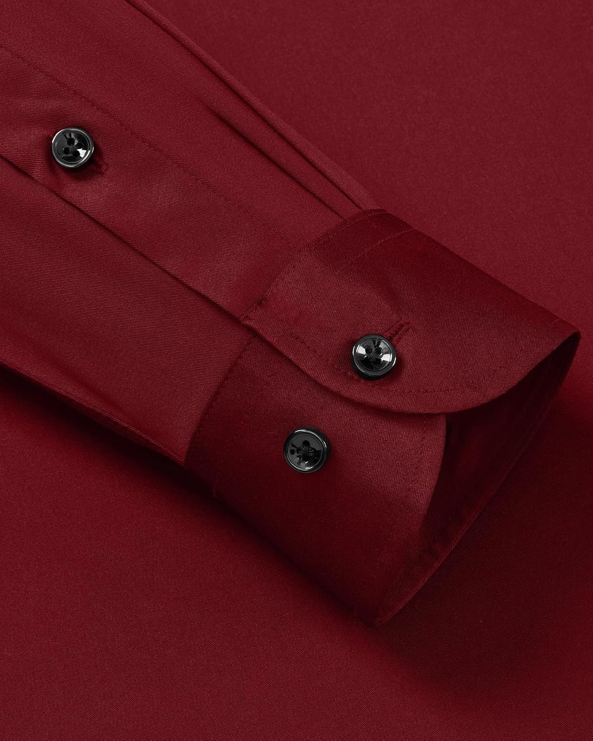 image:imageMens Dress Shirt Long Sleeve Wrinkle Free Stretch Button Down ShirtsBurgundy