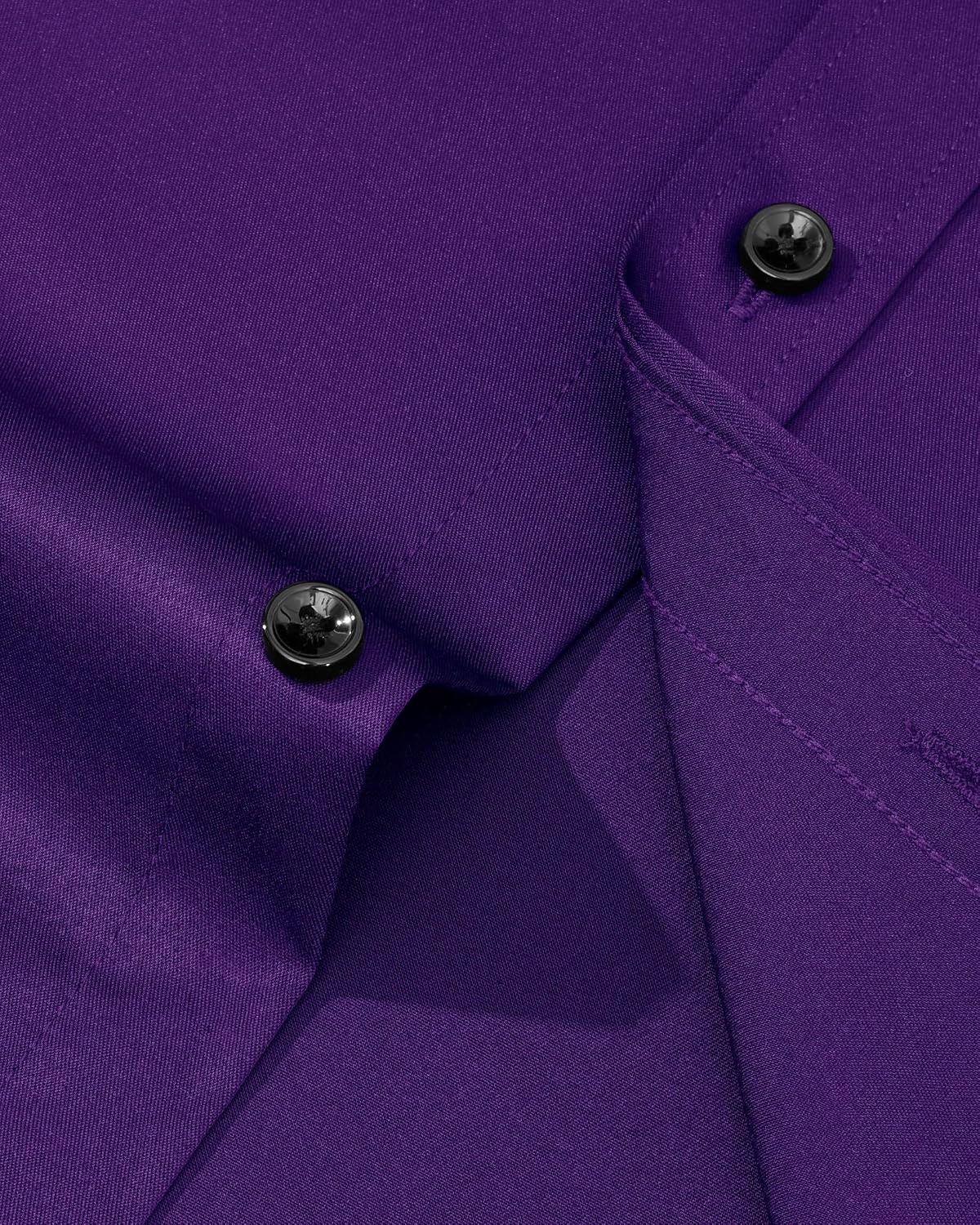 image:imageMens Dress Shirt Long Sleeve Wrinkle Free Stretch Button Down ShirtsPurple