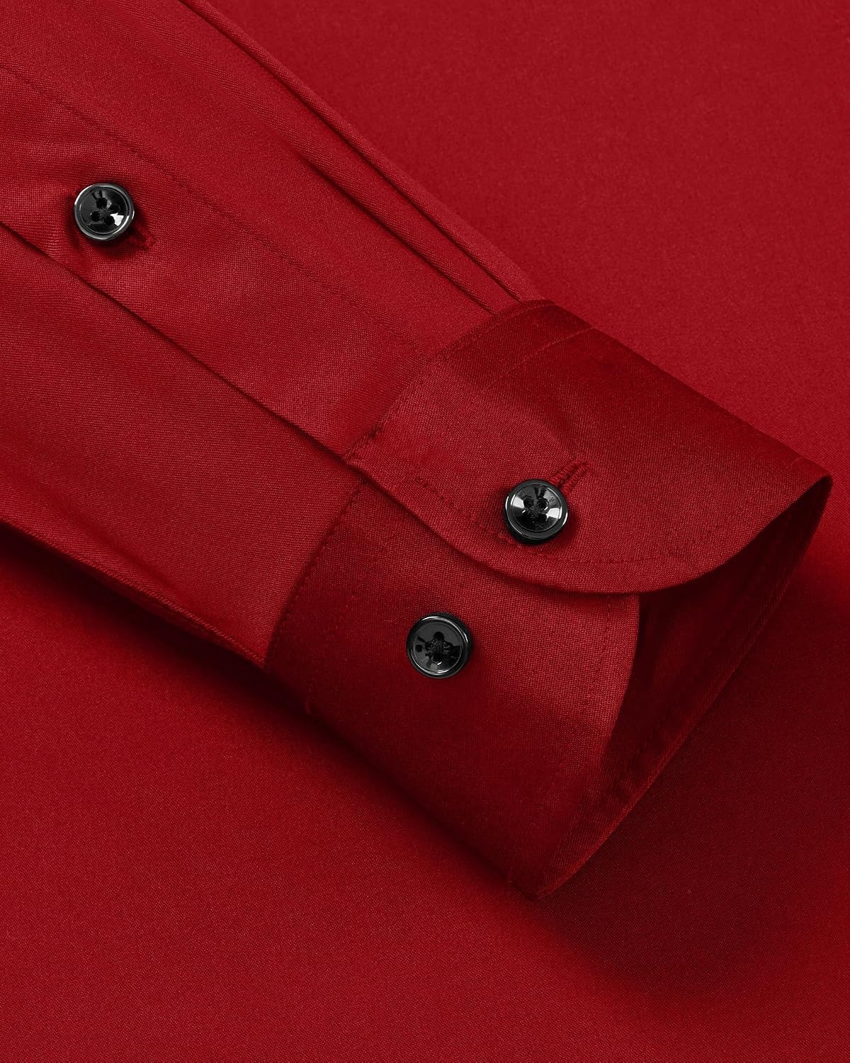 image:imageMens Dress Shirt Long Sleeve Wrinkle Free Stretch Button Down ShirtsRed