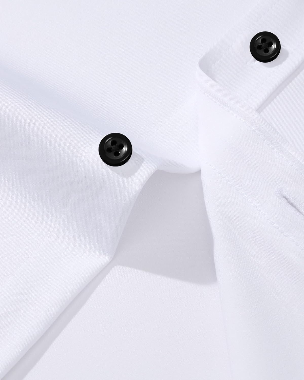 image:imageMens Dress Shirt Long Sleeve Wrinkle Free Stretch Button Down ShirtsWhite