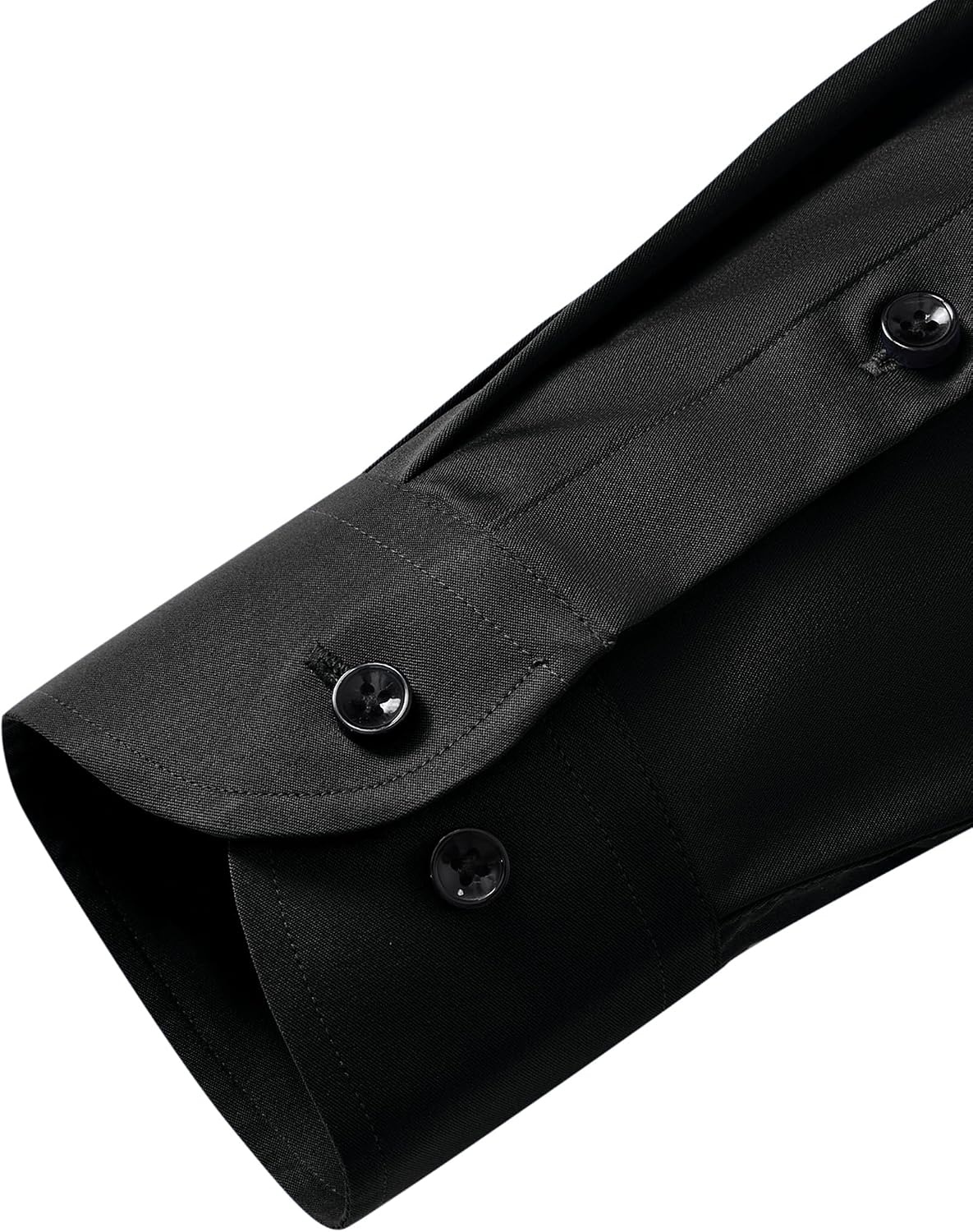 image:imageMens Dress Shirts Odor Resistant Long Sleeve Button Down Shirt StretchyBlack