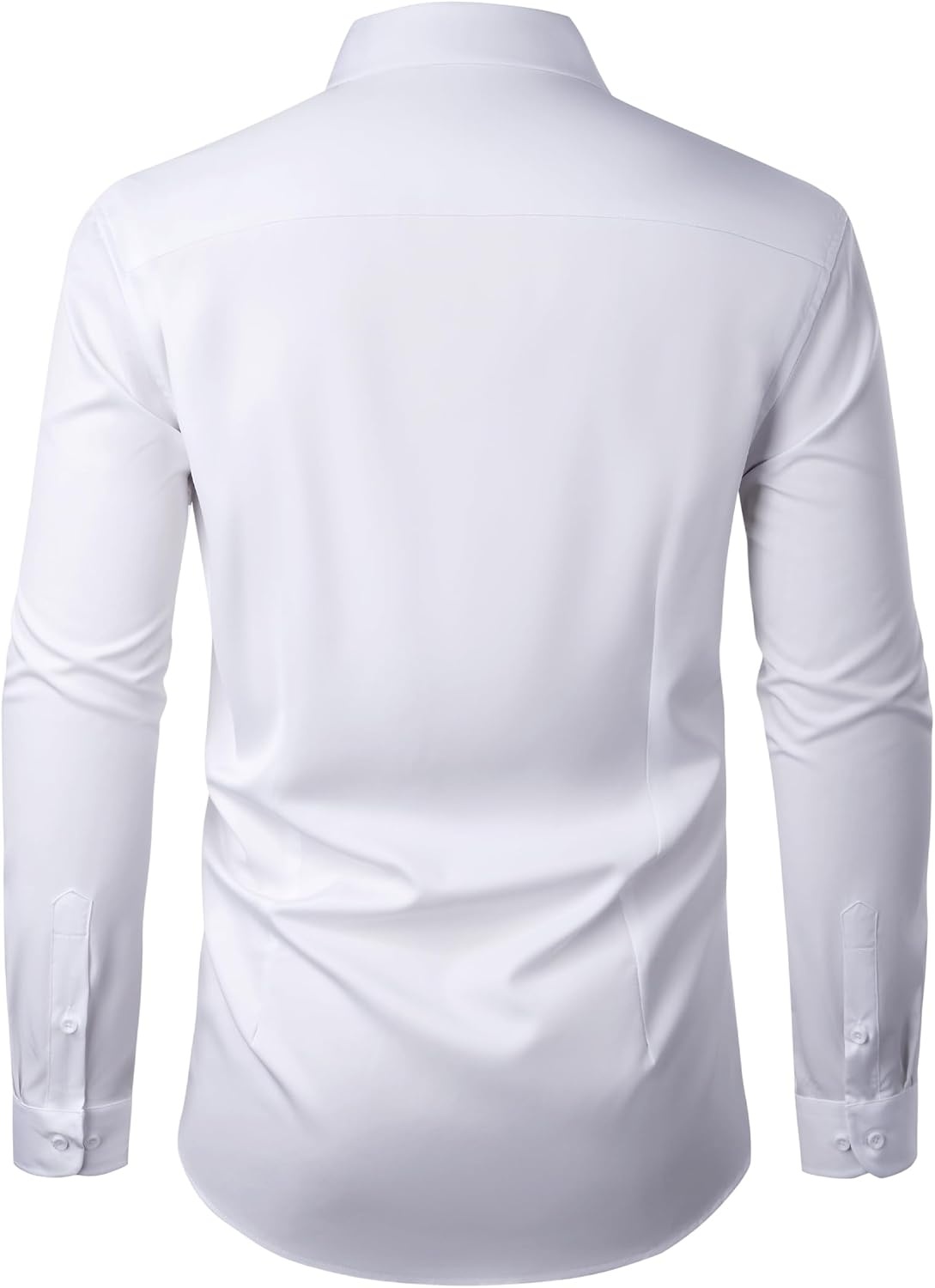 image:imageMens Dress Shirts Odor Resistant Long Sleeve Button Down Shirt StretchyClassic White