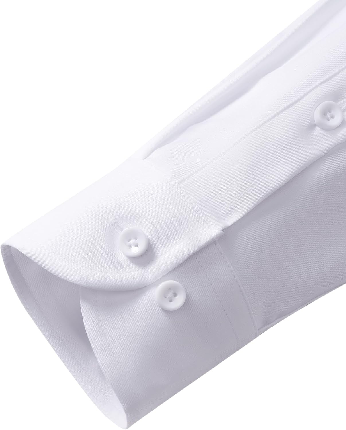 image:imageMens Dress Shirts Odor Resistant Long Sleeve Button Down Shirt StretchyClassic White