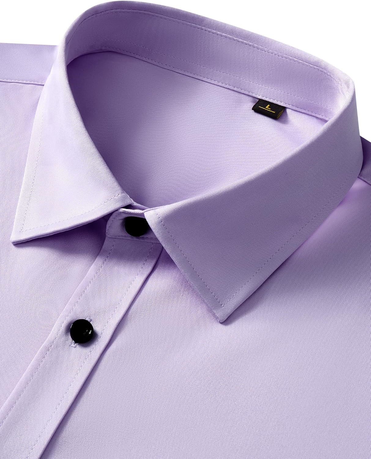 image:imageMens Dress Shirts Odor Resistant Long Sleeve Button Down Shirt StretchyLavender