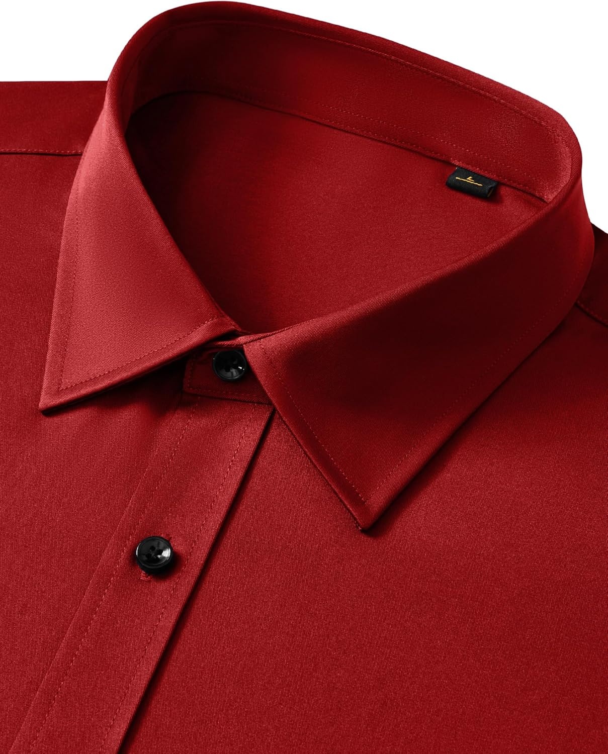 image:imageMens Dress Shirts Odor Resistant Long Sleeve Button Down Shirt StretchyRed