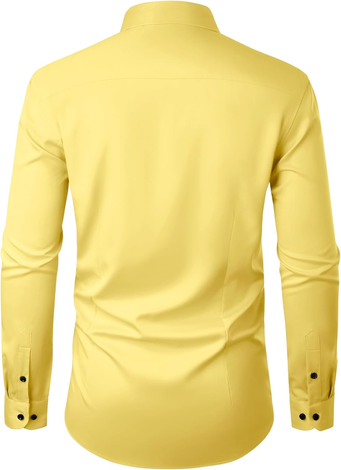 image:imageMens Dress Shirts Odor Resistant Long Sleeve Button Down Shirt StretchyYellow