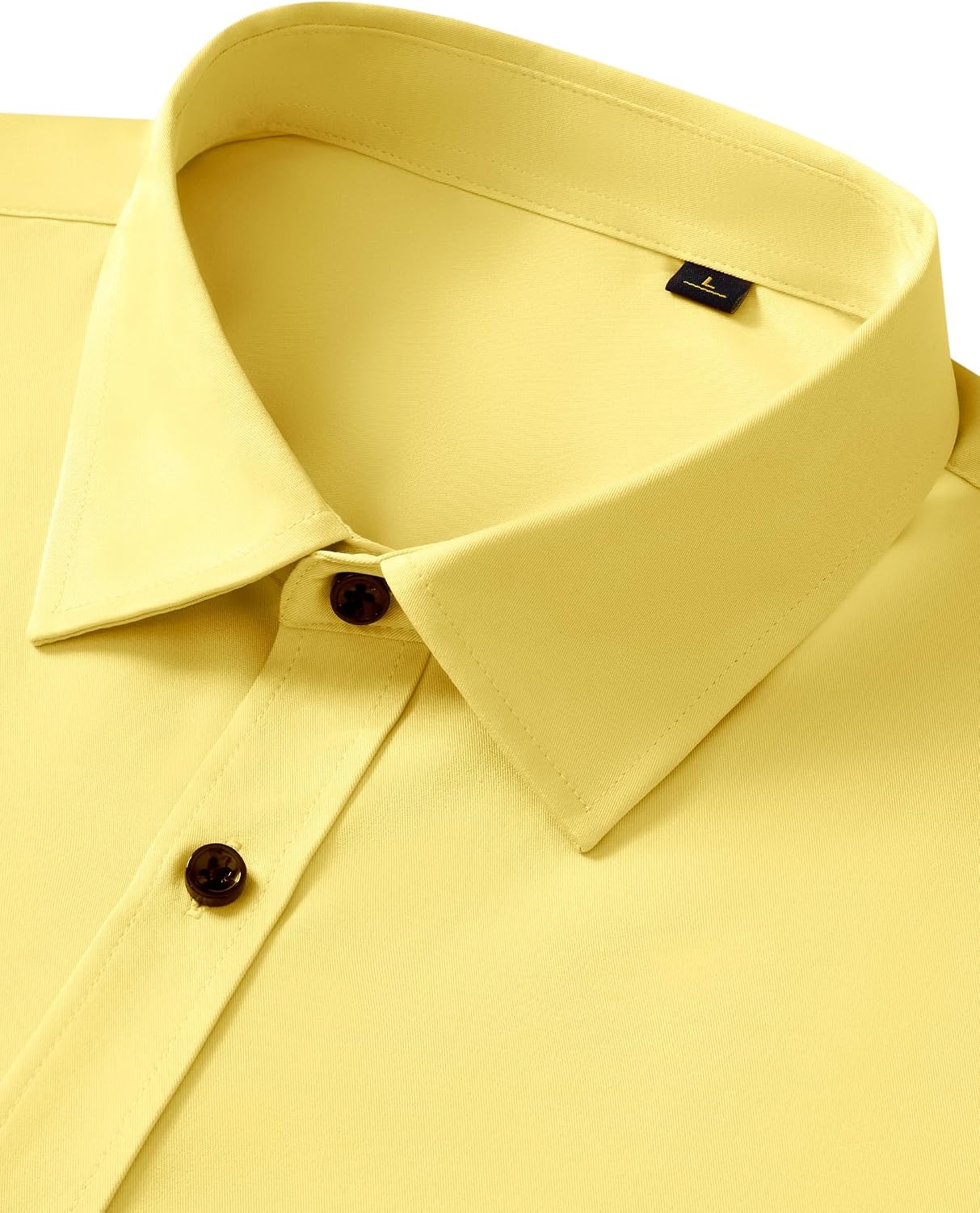 image:imageMens Dress Shirts Odor Resistant Long Sleeve Button Down Shirt StretchyYellow