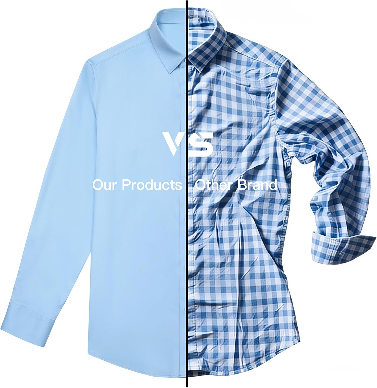 image:imageMens Dress Shirts Wrinkle Free Stretch Long Sleeve Shirt Business CasualBlue