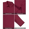 Alimens & Gentle Big and Tall Dress Shirts for Men with Pocket(2XL-6XL B＆T)(Burgundy)