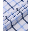 Alimens & Gentle Plaid Mens Short Sleeve Button Down Shirts with Pocket(Black Blue Check)