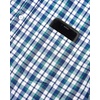 Alimens & Gentle Plaid Mens Short Sleeve Button Down Shirts with Pocket(Black Green Check)