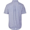Alimens & Gentle Plaid Mens Short Sleeve Button Down Shirts with Pocket(Blue Gingham)