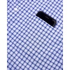 Alimens & Gentle Plaid Mens Short Sleeve Button Down Shirts with Pocket(Blue Gingham)