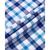 Alimens & Gentle Plaid Mens Short Sleeve Button Down Shirts with Pocket(Blue Navy Check)