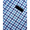 Alimens & Gentle Plaid Mens Short Sleeve Button Down Shirts with Pocket(Blue Navy Check)