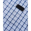 Alimens & Gentle Plaid Mens Short Sleeve Button Down Shirts with Pocket(Blue Navy Plaid)