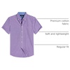 Alimens & Gentle Plaid Mens Short Sleeve Button Down Shirts with Pocket(Blue Red Gingham)