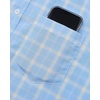 Alimens & Gentle Plaid Mens Short Sleeve Button Down Shirts with Pocket(Blue Yellow Plaid)