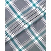 Alimens & Gentle Plaid Mens Short Sleeve Button Down Shirts with Pocket(Grey Green Plaid)