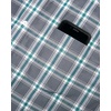 Alimens & Gentle Plaid Mens Short Sleeve Button Down Shirts with Pocket(Grey Green Plaid)