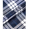 Alimens & Gentle Plaid Mens Short Sleeve Button Down Shirts with Pocket(Navy Blue Plaid)