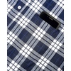 Alimens & Gentle Plaid Mens Short Sleeve Button Down Shirts with Pocket(Navy Blue Plaid)