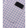 Alimens & Gentle Plaid Mens Short Sleeve Button Down Shirts with Pocket(Navy Red Plaid)