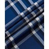 Alimens & Gentle Plaid Mens Short Sleeve Button Down Shirts with Pocket(Navy White Check)