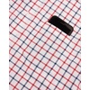 Alimens & Gentle Plaid Mens Short Sleeve Button Down Shirts with Pocket(Red Check)