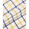 Alimens & Gentle Plaid Mens Short Sleeve Button Down Shirts with Pocket(Yellow Check)