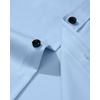 Mens Dress Shirt Long Sleeve Wrinkle Free Stretch Button Down Shirts(Blue)