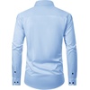 Mens Dress Shirt Long Sleeve Wrinkle Free Stretch Button Down Shirts(Blue)