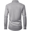 Mens Dress Shirt Long Sleeve Wrinkle Free Stretch Button Down Shirts(Grey)
